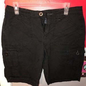 faded glory black cargo shorts